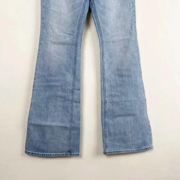 Aritzia Denim Forum The Marianne High Rise Loose Flare Long Inseam Light Wash 28 - Picture 13 of 16